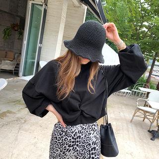 Knotted Oversized Sweatshirt Black - One Size