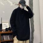 Turtleneck Oversize Long-sleeve T-shirt