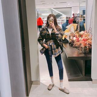 Cuff-hem Skinny Jeans With Belt
