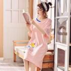 Ice-cream Print Short-sleeve Sleep Dress