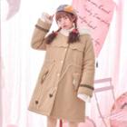 Faux-fur Padded Jacket Khaki - L