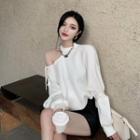 Lace-up Cold Shoulder Sweatshirt