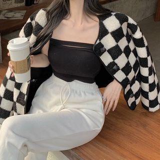 Faux Shearling Two-tone Jacket
