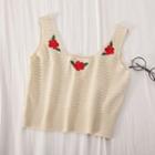 Floral Knit Tank Top Tank Top - As Shown In Figure - One Size