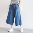 Drawcord-waist Cropped Culottes
