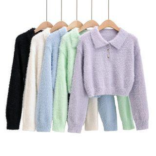 Fleece Cropped Sweater