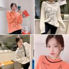 Printed Over-fit Sweater