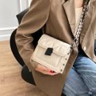 Quilted Pane Studded Crossbody Bag