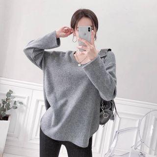 Scoop-neck Brushed Fleece Top