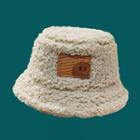 Smiley Applique Fleece Bucket Hat