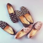Faux-suede Pearl Flats