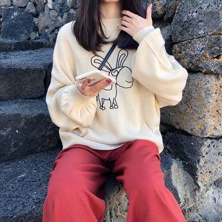 Donkey Embroidery Sweater