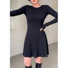 Ribbed Fit-and-flare Dress