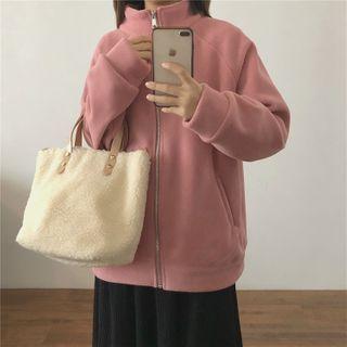 Mock-neck Fleece Zip Jacket