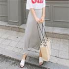 Band-waist Inset Shorts Maxi Skirt