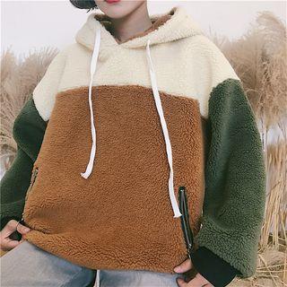 Color Block Fleece Hoodie