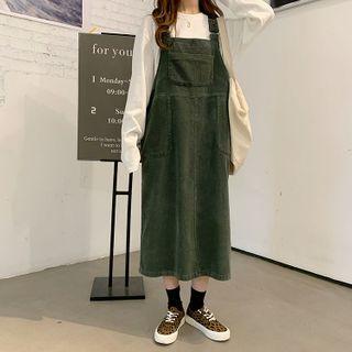Plain Pinafore Midi Skirt