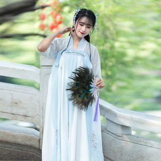 Short-sleeve Hanfu Top / Long-sleeve Hanfu Top / Strapless Maxi Dress / Set