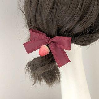 Strawberry Bow Hair Clip / Hair Tie