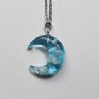 Crescent Necklace Blue - One Size