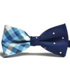 Plaid Dotted Bow Tie