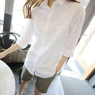Plain Eyelet Blouse