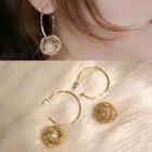 Metal Ball Earring Gold - One Size