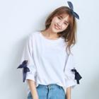 3/4-sleeve Bow-accent Blouse