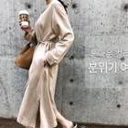 V-neck Long T-shirt Dress With Sash