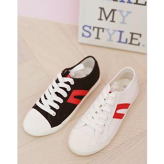Cap-toe Contrast-trim Sneakers