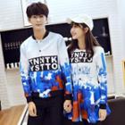 Couple Matching Printed Baseball Jacket / Coatdress