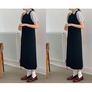 Sleeveless Slit-back Long Dress One Size