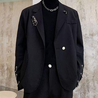 Single-breasted Hoop-accent Blazer