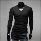 V-neck Long Sleeve T-shirt