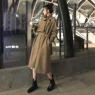 Long-sleeve Knit Dress Almond - Dress - One Size