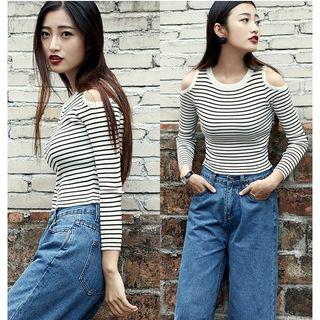 Cold Shoulder Cropped Sweater