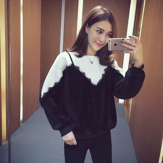 Color Block Panel Sweatshirt