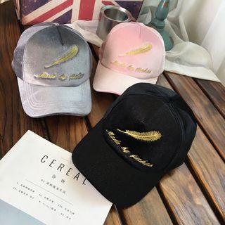Feather Embroidered Baseball Cap