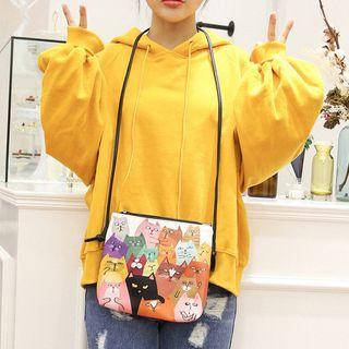 Cat Print Crossbody Bag