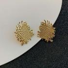 Faux Woven Alloy Earring 1 Pair - Gold - One Size