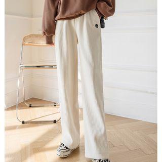 Smiley Patch Wide Leg Pants