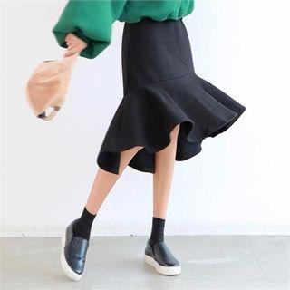 Dip-back Midi Mermaid Skirt