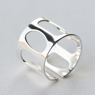 925 Sterling Silver Cut Out Open Ring