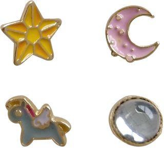 Set Of 4: Rainbow Unicorn Ring (various Designs)