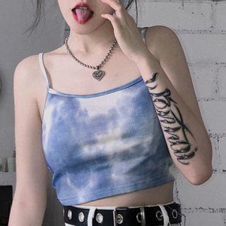 Dye Print Cropped Camisole