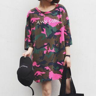 Camouflage T-shirt Dress