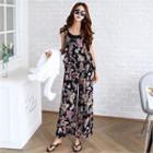 Floral Vacation Look Top & Pants Set Black - One Size