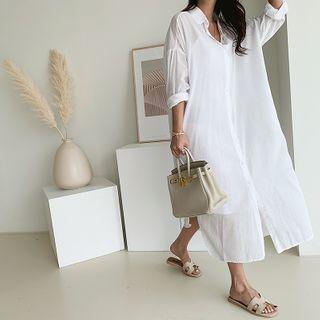 Loose-fit Sheer Shirtdress