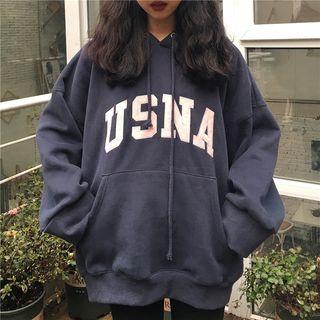 Lettering Loose Fit Hoodie