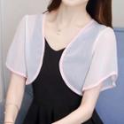 Plain Short-sleeve Bolero